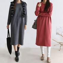 아이엠수 기모 슬림형 주머니 원피스