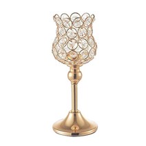 웨딩 센터 피스 벽난로 홈 테이블 장식 촛대 홀더에 대한 도금 Candelabras 골드 크리스탈 캔들 홀더, 22cm