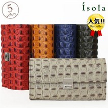 [베스트셀러] 아이솔라 isola 가르손 지갑 올리노코 악어 밀어 긴 지갑 11804