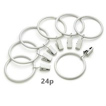 (24개) 간편한 25파이용 커튼링집게 32mm 2컬러, 아이보리 (내경 32mm)  24개