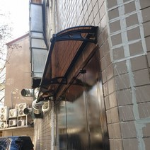 캐노픽스 정품 450x2000 빗물받이 비막이 햇빛가리개 DIY조립 가능, 렉산_브라운/브라켓_블랙/파이프_블랙