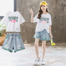 (국내배송)아이짱 초등학생 주니어 여아 여름 patriot 상하복 세트 고학년