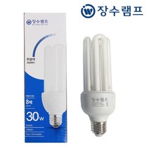 우리조명 장수램프 안정기 내장형램프 전구식 형광등 30W 주광색 EL30EX-D E26