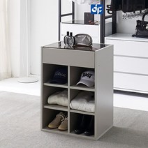 동서가구 홈즈 드레스룸 디바이더 아일랜드 수납 서랍장 600 800 1200, 600오픈형, 홈즈_연그레이_HSG103-1