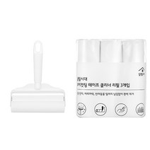 살림시대 브이컷팅 테이프 클리너 본품 1개 + 리필 3개입 1개, 롱 핸들 별도(본체X)