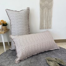 먼지없는 알러지케어 마잔꽃무늬 침대 거실 쇼파 직등쿠션 2인 대형등쿠션, 솜포함구매, 블루