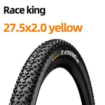 Continental-26 27.5 29 2.0 2.2 MTB 타이어 레이스 킹 자전거 펑크 방지 180TPI 접이식 타이어 산악 자전, 27.5x2.0 yellow 1Psc