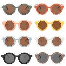 ins 원형 빈티지 덴마크 어린이 선글라스 도매 귀여운 차양 붐 곰돌이 선글라스 어린이, 〖원형 〖귤틀차편