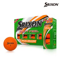 스릭슨 소프트필 브라이트 무광 골프공 2피스 43mm, 오렌지, 24개