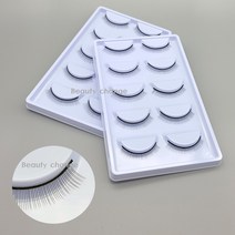 메이크업실기 일회용 연습용 속눈썹 6mm 10개입, 1개, 블랙