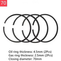 [JS] 공기 압축기용 피스톤 링 세트 펌프 직경 70mm 1, 01 Item A