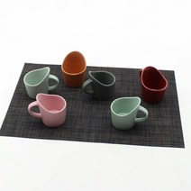 달소금 유광+무광 도자기 종이컵 홀더/받침(6color), 색상:민트(무광), 단품