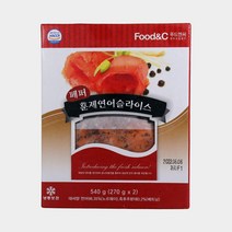 푸드엔씨 냉동 훈제연어 슬라이스 540g, 단품, 상세페이지 참조