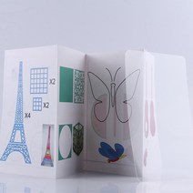 A4 크기 드로잉 앨범 무작위 특수 용지 금형 템플릿 3D 복사 보드 책 플레이트 Paiting 스텐실 낙서 인쇄 펜, [01] Album, 01 Album