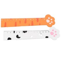 15센치자 귀여운 직선나무자 휴대용, 색상, 오렌지