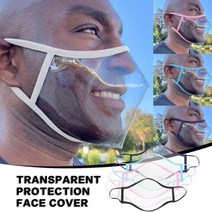 지니홀딩스 4개입) 입모양 마스크 투명 마스크 수영장 사우나 아쿠아로빅 목욕탕 마스크 비닐마스크 선생님 강의 마스크 수화마스크, 블랙4개