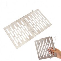 휴대용 접이식 304 스텐 그릴 캠핑 석쇠 숯불 구이 고기