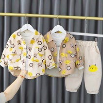 와우베베 유아동 몬스터셔츠 바지 상하복세트 유아봄옷 유아외출복 등원룩 문센룩 유아예쁜옷 바지세트