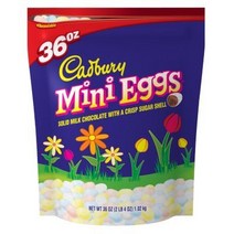 USA 직구 캐드베리 미니 에그 밀크 초콜릿 재밀봉 가능한 바삭한 껍질이 있는 36ounce 1pack, 상세참조, 수량