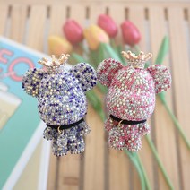 베어브릭 큐빅 쁘띠 곰돌이 방향제 자동차 송풍구 새차 선물 차방향제, 1.블랙, 2.자몽향