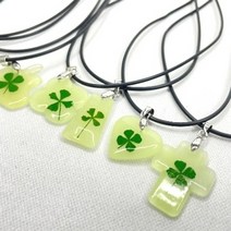 행운고리 야광 네잎클로버 키링, 1개