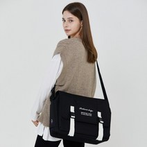 로아드로아 [아이브이서 착용][로아드로아]클랩클랩 크로스 메신저백 (블랙/화이트)