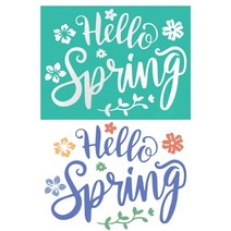 그녀는 봄 시리즈 자체 접착 실크 스크린 인쇄 스텐실 diy t-셔츠 핸드백 홈 장식에 대한 메쉬 전송을 사랑, 안녕 봄