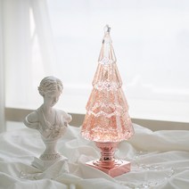 트래블앤쿡 크리스마스 투명 트리 워터볼 워터볼 인테리어 무드등, 02. 클리어 트리 대, 핑크
