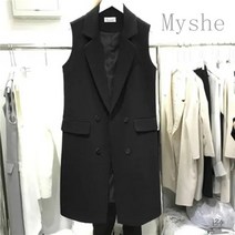 [Myshe]여성 정장조끼 슬림핏 롱 베스트 코디 가을 SheFEI811MJ9