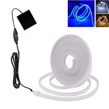 LED 네온플렉스 줄조명 USB 배터리 LED 네온 빛 스트립 기호 5V 120LED/m 6X12MM 소프트 실리콘 방수 유연, 02 Battery_06 Ice Blue_03 2m