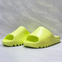 이지 슬라이드 네온 글로우 그린 형광 슬리퍼 YEEZY SLIDE