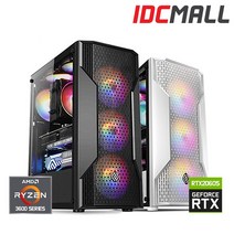 게이밍컴퓨터 라이젠5 RTX2060Super 배그 디아블로4 발로란트 PC 본체, 라이젠5 3600+2060Super+8G 블랙, 기본스펙