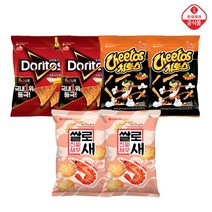 [롯데제과] 봉지과자 6봉 혼합구성(쌀로새/쌀로별/도리토스/꼬깔콘/치토스/오잉꾸잉/에어베이크드), 25.쌀로새*2+치즈*2+치토스매콤*2