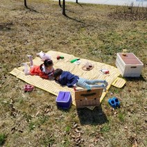 [Su♭] 체크무늬 방수 매트 옐로우 중형 캠핑돗자리 캠핑용 여행 여행용 등산 야외용 _Πj_ea, Φ본상품Φ