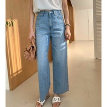 어디에나 잘어울리는 아플 연청 와이드 데님팬츠