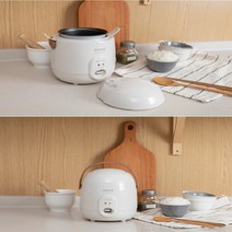 SM 키친아트 라팔 포니 미니 전기 밥솥 크림 혼족 싱글족 자취생 1인가구 신혼부부 밥솥, 멜론
