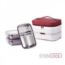 ELY592793스텐락 스테인리스 도시락찬합 3단찬합 (사각-중)