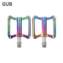 GUB GUB 알루미늄 MTB 경량페달 GC-020 레인보우, 단일옵션