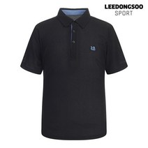 이동수골프 이동수 골프웨어 여름 남성 허니컴 반팔 피케 티셔츠 블랙 H1BTS3531-B1