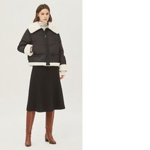시슬리 SISLEY 무스탕 구스다운 패딩 점퍼 SAPD37161BK