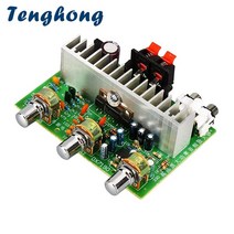 tenghong power audio 증폭기 보드 30w dc12v sound amplifier audio 스테레오 자동차 스피커 배터리 diy amplificador amp, 없음