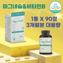 식약처 인증 귀 이명에 좋은 미국산 마그네슘 비타민b 비타민비 영양제 약 3개월분, 1통(3개월분)_사은품패치증정