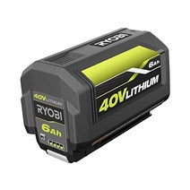 Ryobi 료비 40-Volt 40볼트 리튬 이온 6.0Ah 고용량 배터리, 1개