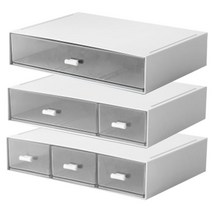 심플생활 주방 책상 위 아크릴 미니 수납함, 1칸 +2칸 +3칸