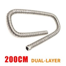 보일러배관 보일러 호스 배관 자재 덕트 이중 레이어 자동차 히터 배기 파이프 스테인리스 스틸 Webasto Eberspacher 에어 디젤 튜브 라인 60200cm 294041, CHINA_200cm Dual-layer