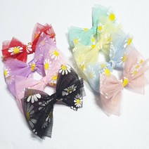 퍼피스토리 데이지 핀 (리본핀.9발 빗살핀.자동핀), 1개, 3.5cm플라스틱핀대 블랙