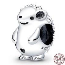 PANDORA 판도라 오리지널 판다 팔찌 목걸이 925 실버 컬러 동물 하트 모양의 매력 비즈 여성 펜던트 DIY 쥬얼리, CMS1521