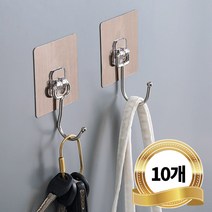 엔템 매직 후크 10p 모자 액자 걸이, 투명(10개입)