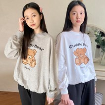제니키즈 JN 허그베어 맨투맨 봄 가을 여아 주니어 쮸리 티셔츠