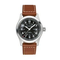 해밀턴 H70555533 카키필드 남성 오토매틱 가죽 42mm